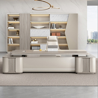 LR-BD-099 Mobilier de direction haut de gamme Design de luxe élégant Table de PDG de gestionnaire de bureau de patron professionnel durable pour le bureau
