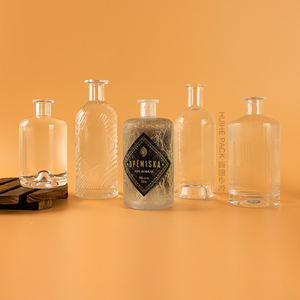 375ml 500ml 700ml Flint Round Apothecary Glass Spirits Gin Schnapps Botella 50cl 70cl <span class=keywords><strong>Farmacia</strong></span> Herbolario Botella de licor - Product Image 5