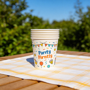 Offre Spéciale – Gobelets en Papier Biodégradables Personnalisés à Paroi Simple de 6oz, 8oz, 10oz pour Café, Idéaux pour Festivals, Réunions et Plats à Emporter - Product Image 4