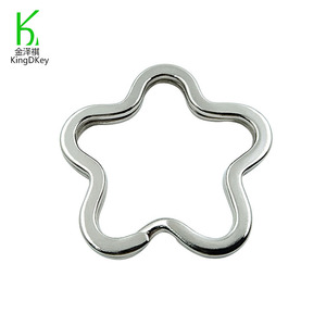 Suministro de alta calidad diferentes formas llavero corazón rectángulo estrella forma anillo dividido llavero - Product Image 5