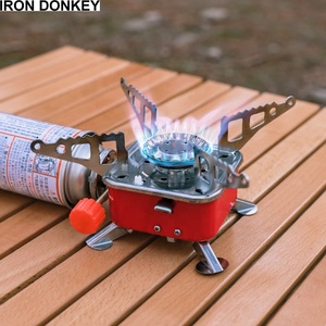 IRONDONKEY alpinismo stufa da esterno portatile a tubo a vite di combustione serbatoio di Gas piatto fornello da campeggio pieghevole a Gas - Product Image 3