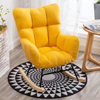 Fauteuil à bascule en tissu pour salon, chambre ou crèche – Mobilier d'intérieur