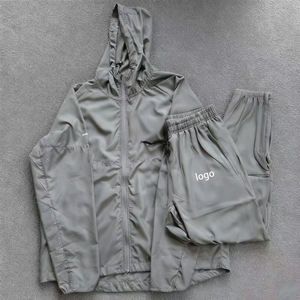 طقم سترة كرة قدم خفيفة الوزن مقاومة للرياح بالجملة، طقم سترة تدريب خارجية قابلة للتنفس مع شعار مخصص، طقم سترة كرة قدم - Product Image 2