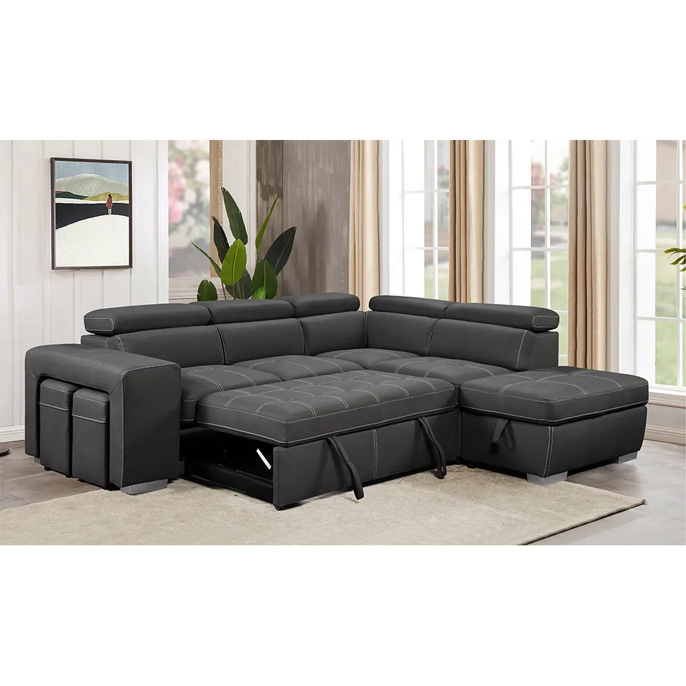 Dongguan tianhang đồ nội thất nhà máy thiết kế mới nhất của ba người ngồi phòng khách sofa Vòng tay vịn Sofa giường