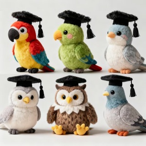 <span class=keywords><strong>Peluche</strong></span> Personalizzati per la Stagione di Laurea Super Morbidi con Uccelli Volanti, Gatti Soffici, Gufi e Fenicotteri - 30CM Unisex - Product Image 6