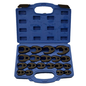 Open End Wrench <b>Set</b> 8mm To 24mm Metric Chrome Vanadium Steel Industrial Grade Manual <b>Tool</b> For Oil Pipes U Type Connector - Product Image 1