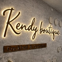 Prix d'usine, enseigne murale personnalisée avec logo 3D, enseigne de magasin personnalisée avec logo LED, lettres lumineuses 3D, enseigne extérieure pour entreprise