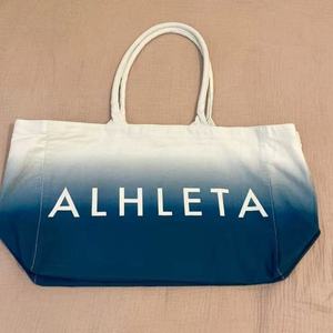 Bolsa de lona de algodón, bolsos de hombro con estampado de pantalla completa, bolsa de comestibles con asa redonda de Color degradado para la vida diaria, viajes en la playa - Product Image 3