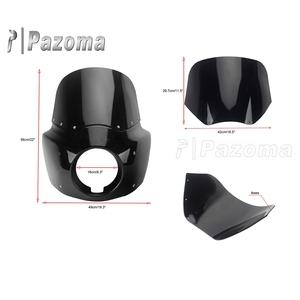 Carénage de phare de moto avec support pour Harley <span class=keywords><strong>Dyna</strong></span> 2006-2017 pour Harley <span class=keywords><strong>Dyna</strong></span> Wide Glide FXDWG pour 87-1999 FXR avec rehausseur - Product Image 3