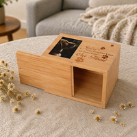 Urnas Conmemorativas de Madera con Grabado Personalizado, Diseño Personalizado, Caja de Cremación Funeraria Hecha a Mano para Cenizas de Hombres y Mujeres Adultos