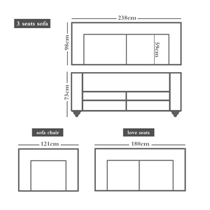 Ensemble de canapés design de luxe <span class=keywords><strong>Canapé</strong></span> de salon <span class=keywords><strong>Canapé</strong></span> Chesterfield moderne en tissu à trois <span class=keywords><strong>places</strong></span> et boutons tuftés avec pieds en métal inoxydable - Product Image 6