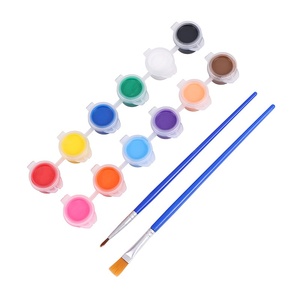 Juego <span class=keywords><strong>de</strong></span> ollas <span class=keywords><strong>de</strong></span> pintura acrílica <span class=keywords><strong>de</strong></span> 3ml <span class=keywords><strong>de</strong></span> 8 colores <span class=keywords><strong>de</strong></span> fábrica Pintura acrílica no tóxica con pincel - Product Image 2