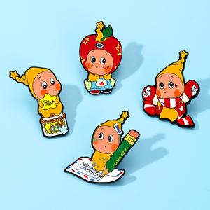 Broche de Metal Esmaltado con Diseño de Personajes de Dibujos Animados, Lindos y Divertidos, para Gorras, Sombreros y Ropa, <span class=keywords><strong>Precio</strong></span> de Fábrica al por Mayor - Product Image 1