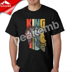 T-shirt pour homme en vinyle, avec transferts de chaleur, noir King, haut personnalisé, vente en gros, offre spéciale, collection