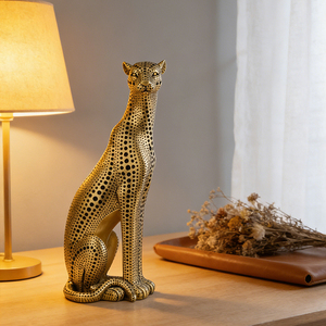 Scultura Moderna di Animale in Resina, Statua di Leopardo per <span class=keywords><strong>Arredamento</strong></span> Casa, Statuette di Animali - Product Image 5