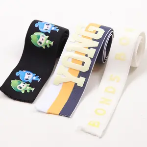 Nhà Sản Xuất Tùy Chỉnh Polyester Jacquard Webbing Tape Đàn Hồi Ban Nhạc Cho Hàng May Mặc