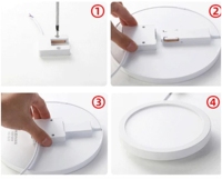 Plafonnier LED moderne ultra-fin IP44 étanche avec lumière douce ronde, installation facile pour chambres, balcons, couloirs