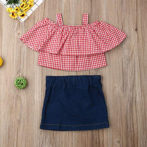 Ventes en gros de blouses pour bébés et enfants, ensembles de jeans et robes pour filles, vêtements d'été pour enfants - Product Image 2