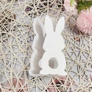 Moldes de fundición de resina hechos a mano para adornos decorativos DIY estilo Ins molde de estatuilla de conejo de silicona X0424 - Product Image 4