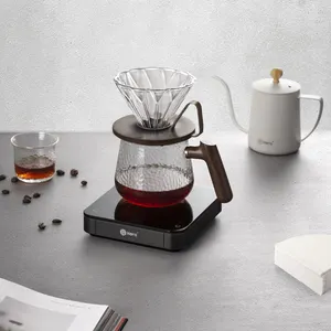 Zerohero prisma filtro de café, gotejador de vidro com fundo de noz gotejador, conjunto de filtro de café preparado transparente