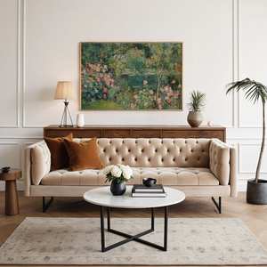 Dipinto Decorativo Vintage con Paesaggio Botanico e Laghetto da <span class=keywords><strong>Giardino</strong></span> per Soggiorno, Decorazione Verde per la Casa, <span class=keywords><strong>Arte</strong></span> Murale - Product Image 5