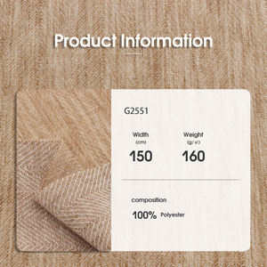 Tela de Camisa con Aspecto de Lino Crepé de 160 g/m², 100% Poliéster Catiónico, Efecto Arrugado, Tejido <span class=keywords><strong>Jacquard</strong></span> Espigado - Product Image 2