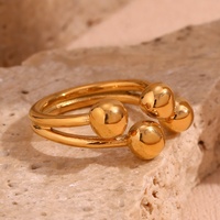 Bague Fleur Plaquée Or PVD Audacieuse et Minimaliste Dreamshow, Bague Empilable en Acier Inoxydable, Bijou Garanti