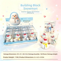 Jouets Squishy Croustillants de Noël, Blocs de Construction DIY, Jouet Anti-Stress ASMR, Gâteau aux Fruits, Frites, Cadeaux Nouveauté en Caoutchouc et Peluche