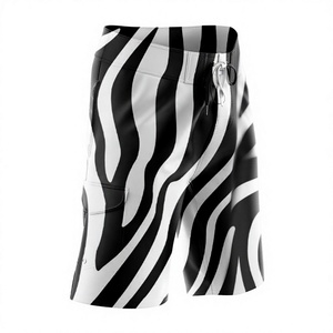Men's Woven Polyester Solid Casual Shorts Anti-Wrinkle <b>Elastic</b> Waist Mid Rise Lightweight Breathable 220g - Product Image 1
