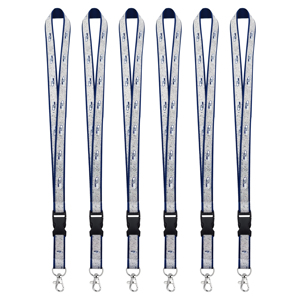 Factory Wholesale Custom Printed Reflective Shiny Bling Glitter <b>Lanyards</b> <b>Polyester</b> Material with Logo - Product Image 2