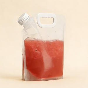 Bolsa ecológica transparente de 5 litros de PE, reutilizable, portátil, con boquilla, para jugo, bebidas, con sellado térmico. - Product Image 4