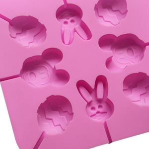 8 Lapin consécutif <span class=keywords><strong>Mickey</strong></span> Mouse Résurrection Oeuf Sucette Silicone <span class=keywords><strong>Moule</strong></span> Gâteau Outils sans Bâtons - Product Image 6