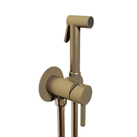 Ensemble de Douchette WC Portative en Laiton, Pulvérisateur de Bidet Souple à Main