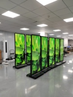 Layar Digital Signage LCD Layar Sentuh 69'' dengan Stand Lantai untuk Iklan Digital