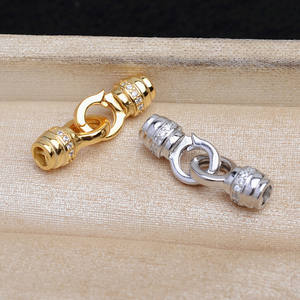 DIY Accessories S925 Silver Card Pearl Necklace & <b>Bracelet</b> Buckles 5760 Hat Buckles Gold Plated CZ <b>Beads</b> for Jewelry <b>Making</b> - Product Image 2