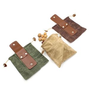 Bolsa de Lona Plegable para Cinturón, Bolsa de Recolección de Frutas, Bolsa Multiusos para Bushcraft, Cesta de Almacenamiento para Camping y Senderismo - Product Image 3