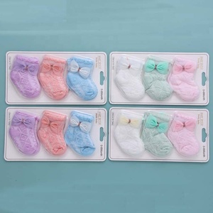 Chaussettes courtes tricotées douces pour bébés et tout-petits, style mode, pour filles, été, avec logo personnalisé, décontractées, vente en gros - Product Image 3