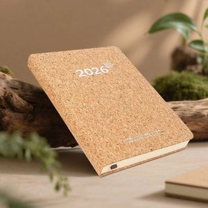 Agenda Ecológica Personalizada con Logotipo 2026, Set de Regalo al por Mayor, Cuaderno de Tapa Dura de Corcho y Posos de Café, Diario, Agenda, Día del Padre - Product Image 3