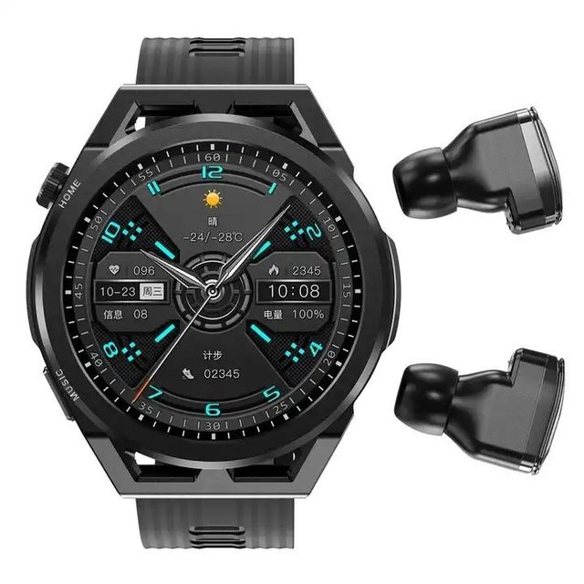 2024 New Fashion N18 1.53 Inch 260mah Smart Watch 2 in 1 With TWC Earphone Fitness Sport Wearable Devices