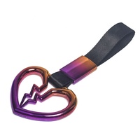 JDMotorsport88 JDM Neo Chrome Tsurikawa Anneaux Sangles de poignée de voiture Breloque dérive Pare-chocs arrière Anneau d'avertissement Décor Métro Bus