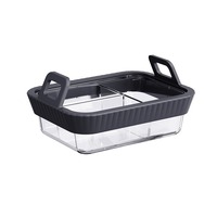 Plateau de cuisson en silicone de qualité alimentaire pour friteuse à air, ustensiles de cuisson sûrs, résistants aux hautes températures, pliables, faciles à nettoyer
