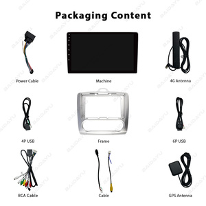 BAIDAYU Schermo Touch da 9 Pollici per <span class=keywords><strong>Auto</strong></span> con GPS, USB, CarPlay, Android <span class=keywords><strong>Auto</strong></span>, Assistenza al Parcheggio, Display IPS per Ford <span class=keywords><strong>Focus</strong></span> 1999-2009 con Aria Condizionata Automatica - Product Image 2
