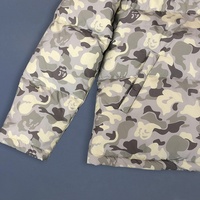 Veste camouflage pour homme avec logo personnalisé OEM, capuche à visière, imprimé graphique surdimensionné, imperméable, chaude, épaisse, rembourrée