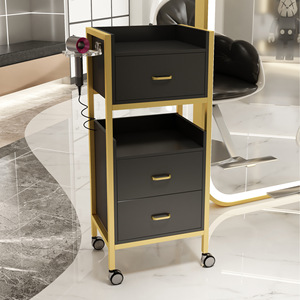 Chariot de rangement pour salon de coiffure, chariot utilitaire roulant avec tiroirs pour studio de beauté - Product Image 1