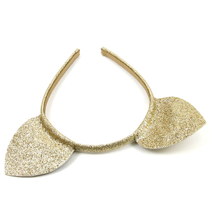 Personnalisé en plastique recouvert de tissu mignon coréen or chat <span class=keywords><strong>oreille</strong></span> bandeau enfants - Product Image 3