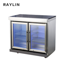 Cuisine extérieure modulaire de luxe en acier inoxydable 304, ensemble complet avec réfrigérateur, évier et grils à gaz, armoire, plan de travail en marbre