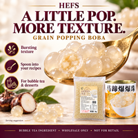 Perles de Boba Éclatantes 1kg Sac 880g Pot 5 Saveurs : Châtaigne d'eau, Haricot Rouge, Orge, Avoine pour Salons de Thé Boba