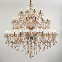 Lustre Duplex Classique Maria Theresa en Verre et Cristal de Luxe pour Hôtel, Décoration Moderne de Villa Française