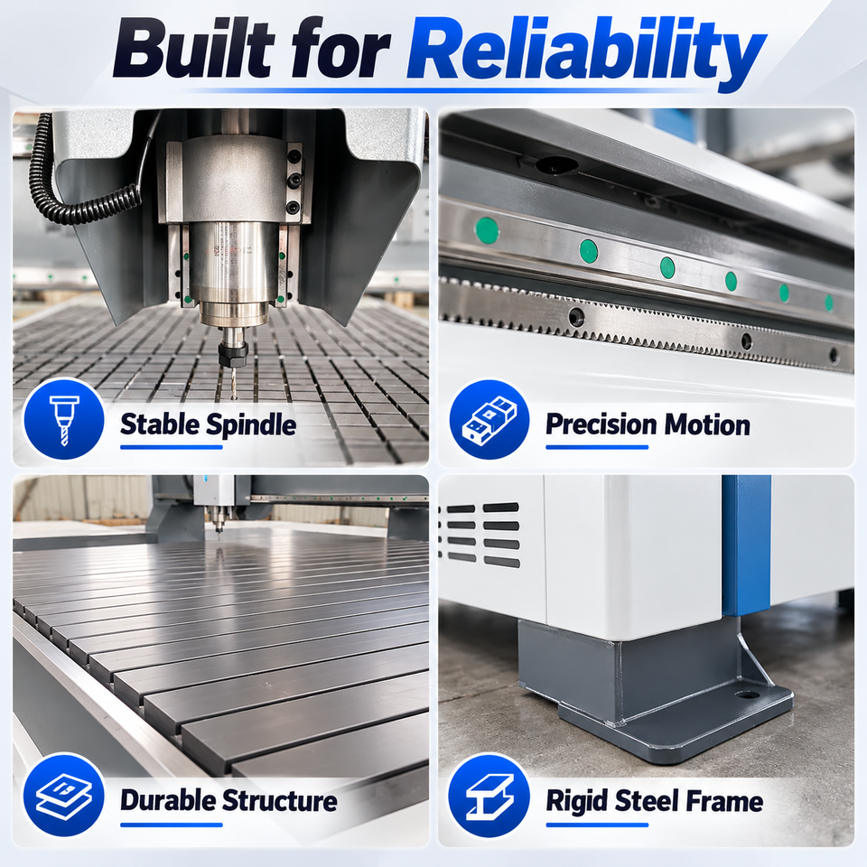 OEM CNC Woodworking Router CNC Engraving Machine Air Cooling Spindle ...