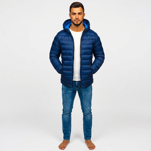 Chaqueta de Invierno Personalizada con Logotipo para Hombre, Chaqueta Bomber Acolchada con Bolsillo, Chaqueta Acolchada con Estampado OEM de Talla Grande - Product Image 1